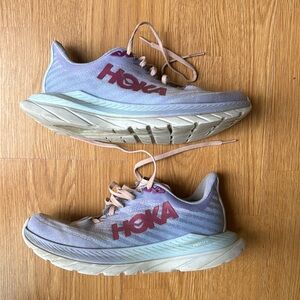 Hoka One One Running Shoes. Size 7.5. Light Blue/Magenta
